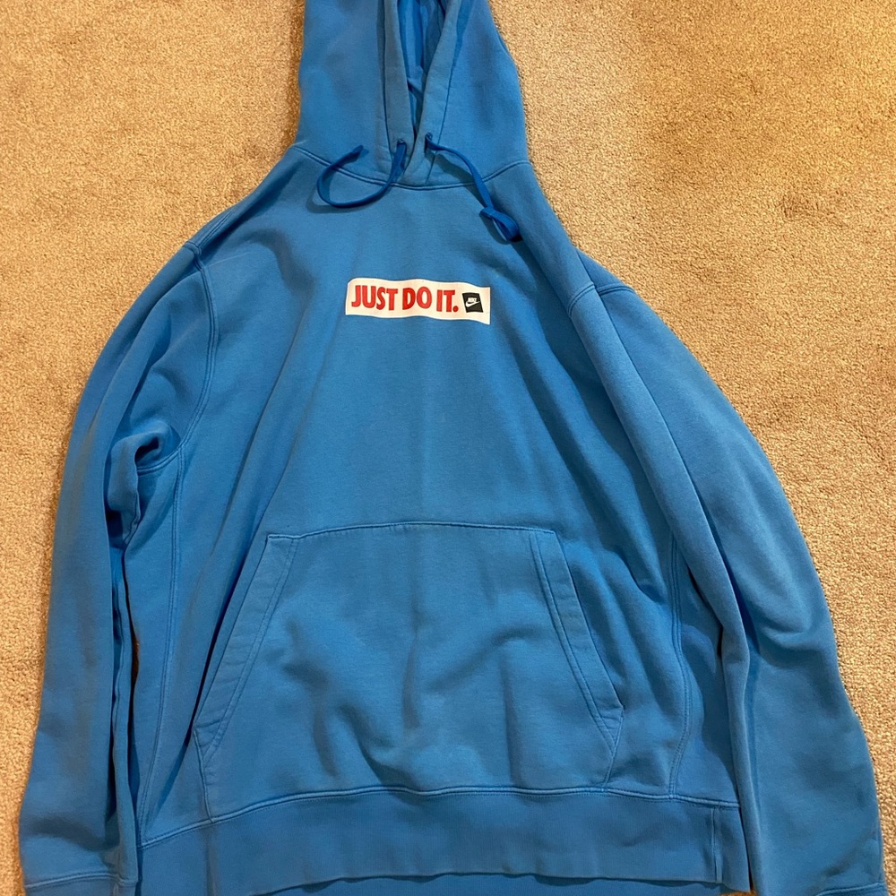 Blue Nike Just Do It hoodie